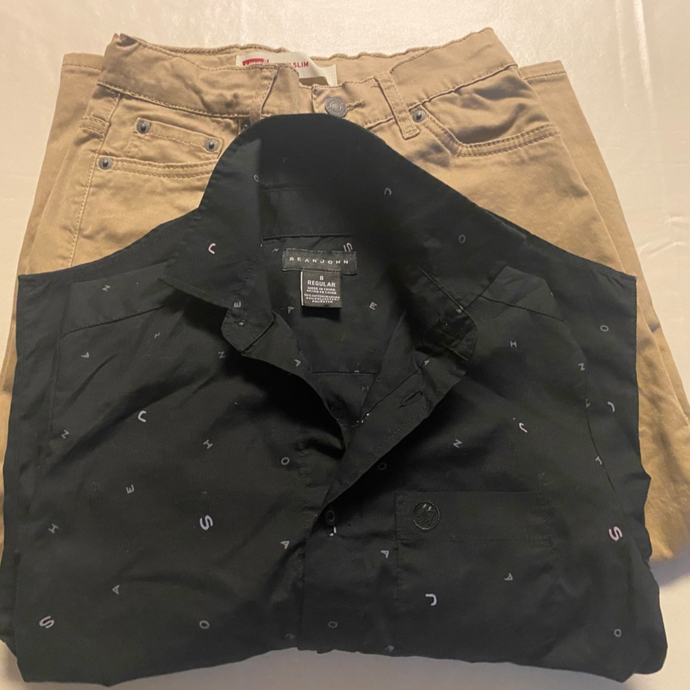 Boy Size 8R Long Sleeve Outfit